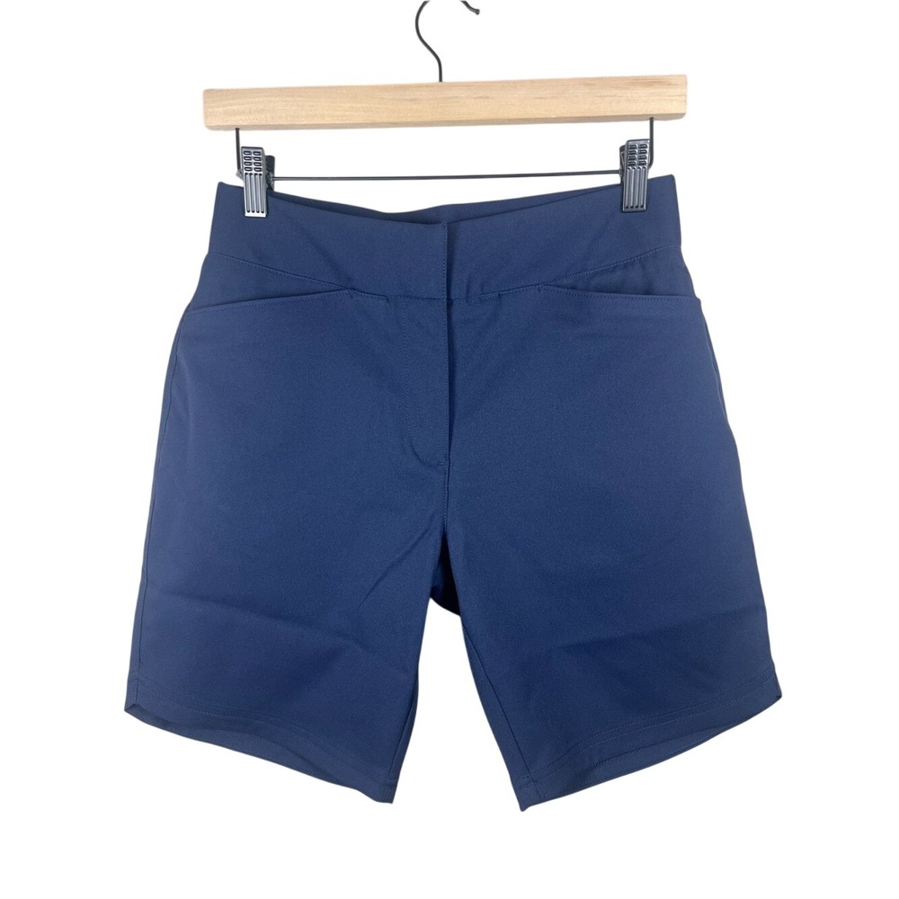Puma Golf Shorts Womens Small Navy Blue Bermuda Moisture Wicking UPF 50+ NWT